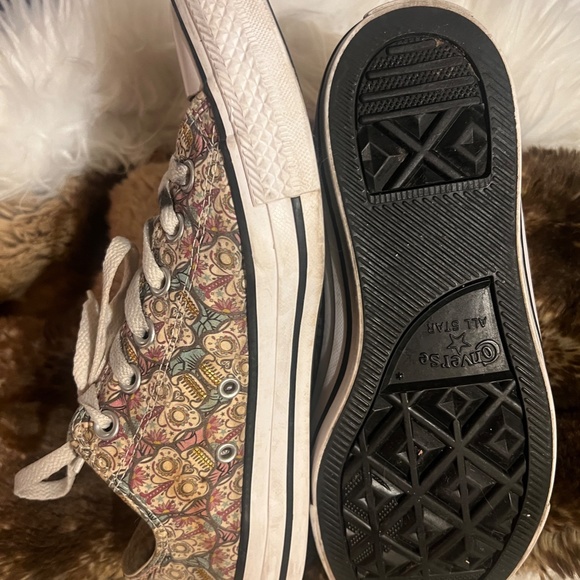 Converse Chuck Taylor All Star Day Of Dead Sugar Skulls Sneakers! Bueno! Sz 9 - Picture 5 of 7